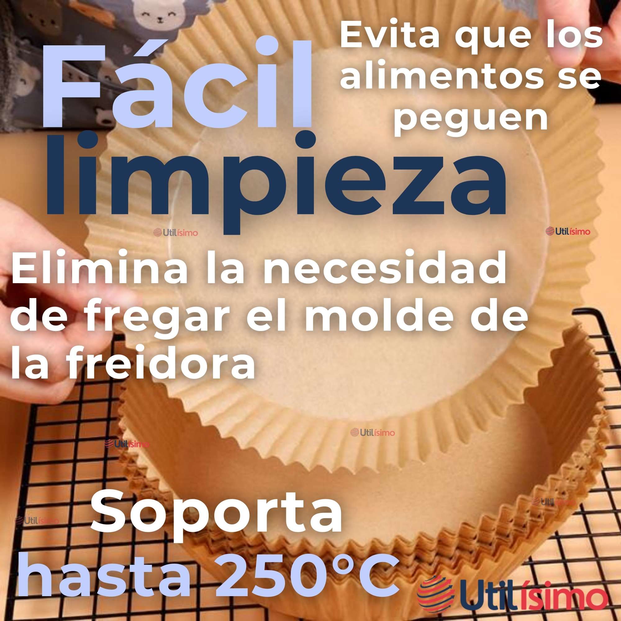 FREIDORA DE AIRE PREMIUM 5 LITROS 1350W+KIT DE 100 FORROS DE PAPEL DESECHABLE - 2