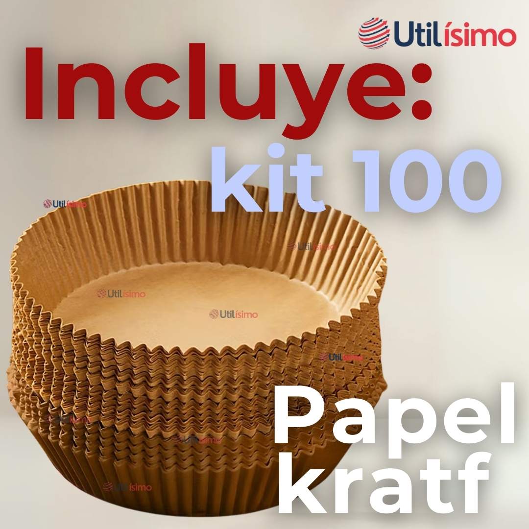 KIT DE 100 UNIDADES FORROS DESECHABLES ANTIADHERENTES PAPEL PARA FREIDORA DE AIRE - 2