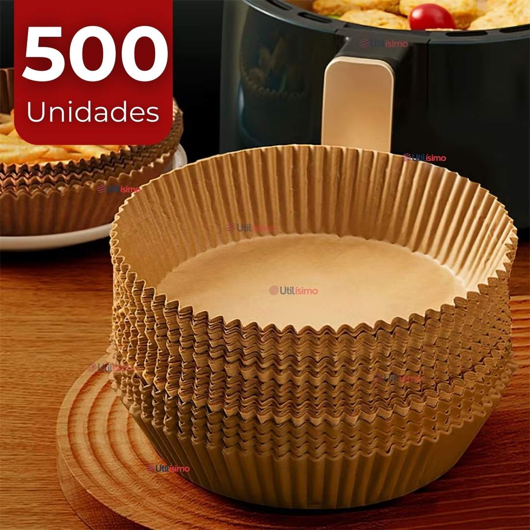 KIT DE 500 UNIDADES FORROS DESECHABLES ANTIADHERENTES PAPEL PARA FREIDORA DE AIRE - 1
