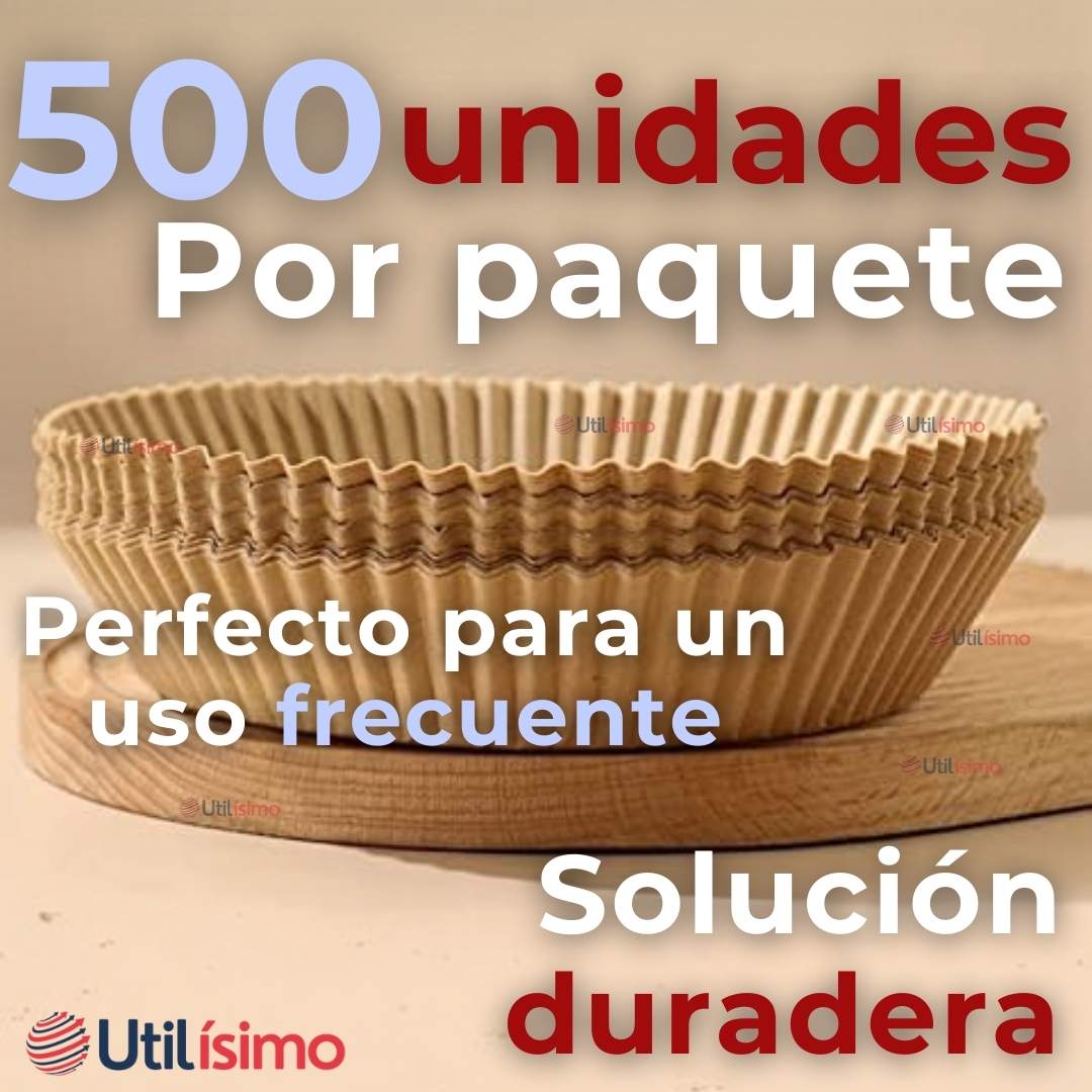 KIT DE 500 UNIDADES FORROS DESECHABLES ANTIADHERENTES PAPEL PARA FREIDORA DE AIRE - 9