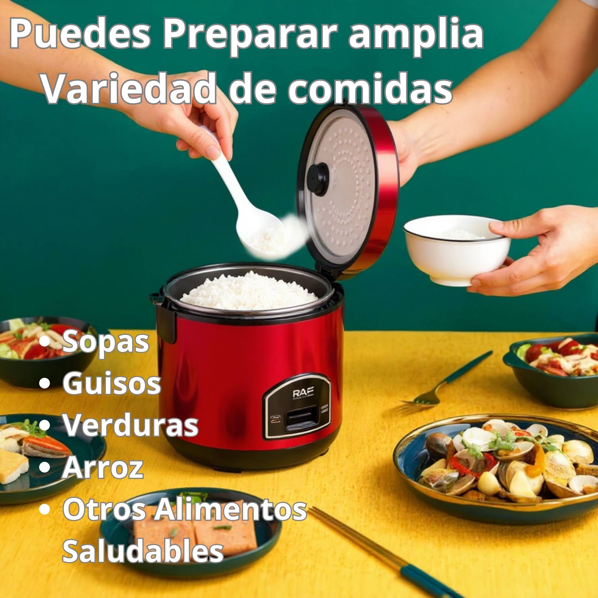 OLLA ARROCERA MULTIFUNCIONAL ELÉCTRICA 5 LITROS 900W DE POTENCIA - 2