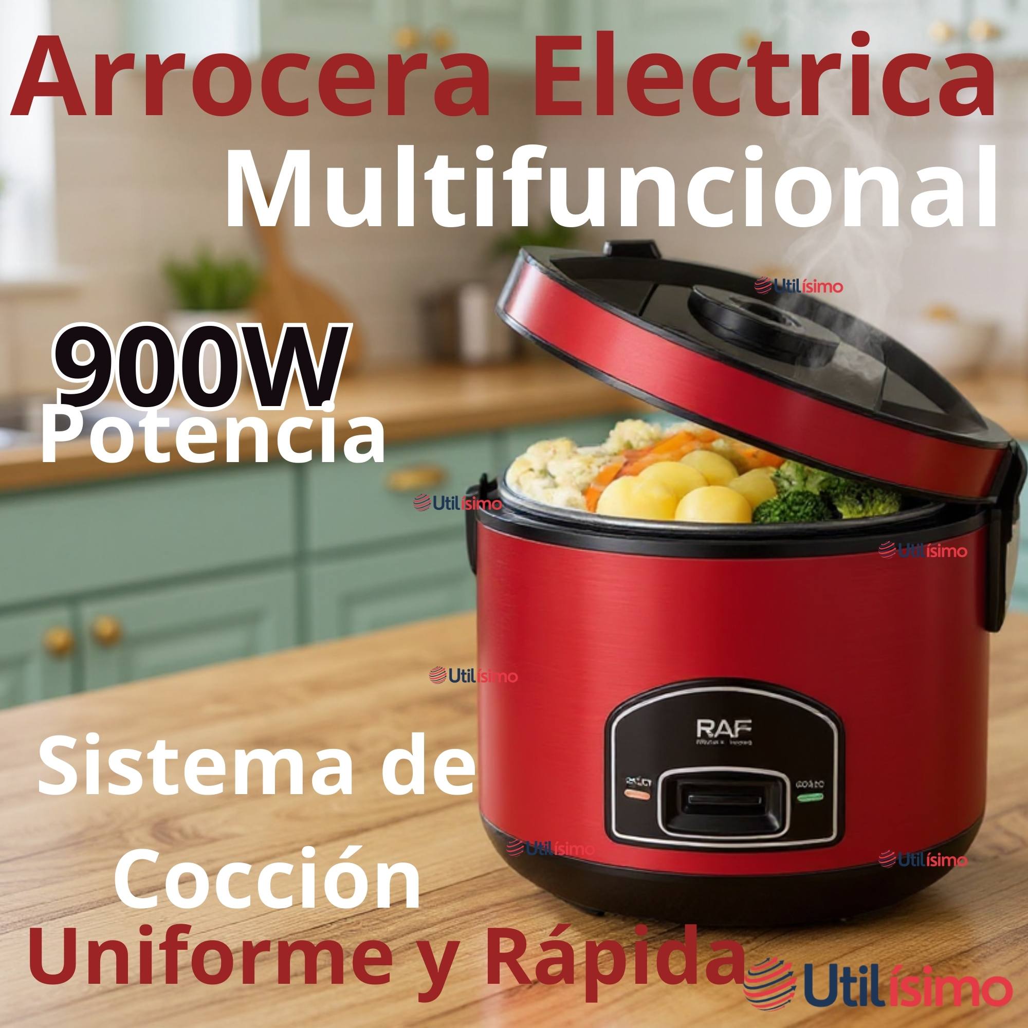 OLLA ARROCERA MULTIFUNCIONAL ELÉCTRICA 5 LITROS 900W DE POTENCIA - 3