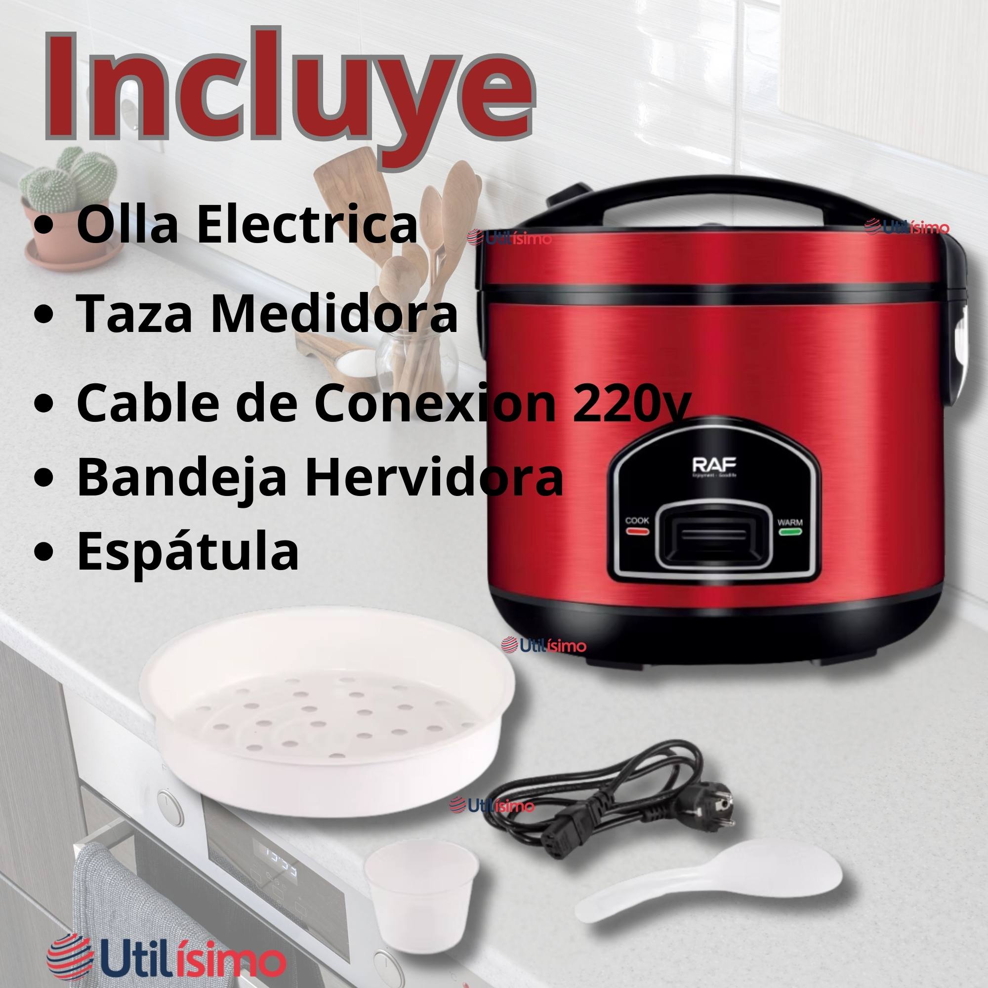 OLLA ARROCERA MULTIFUNCIONAL ELÉCTRICA 5 LITROS 900W DE POTENCIA - 7