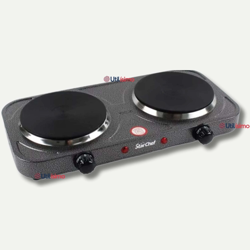 COCINA ELÉCTRICA 2 PLATOS COCINILLA PORTATIL 2000W DE POTENCIA - 1
