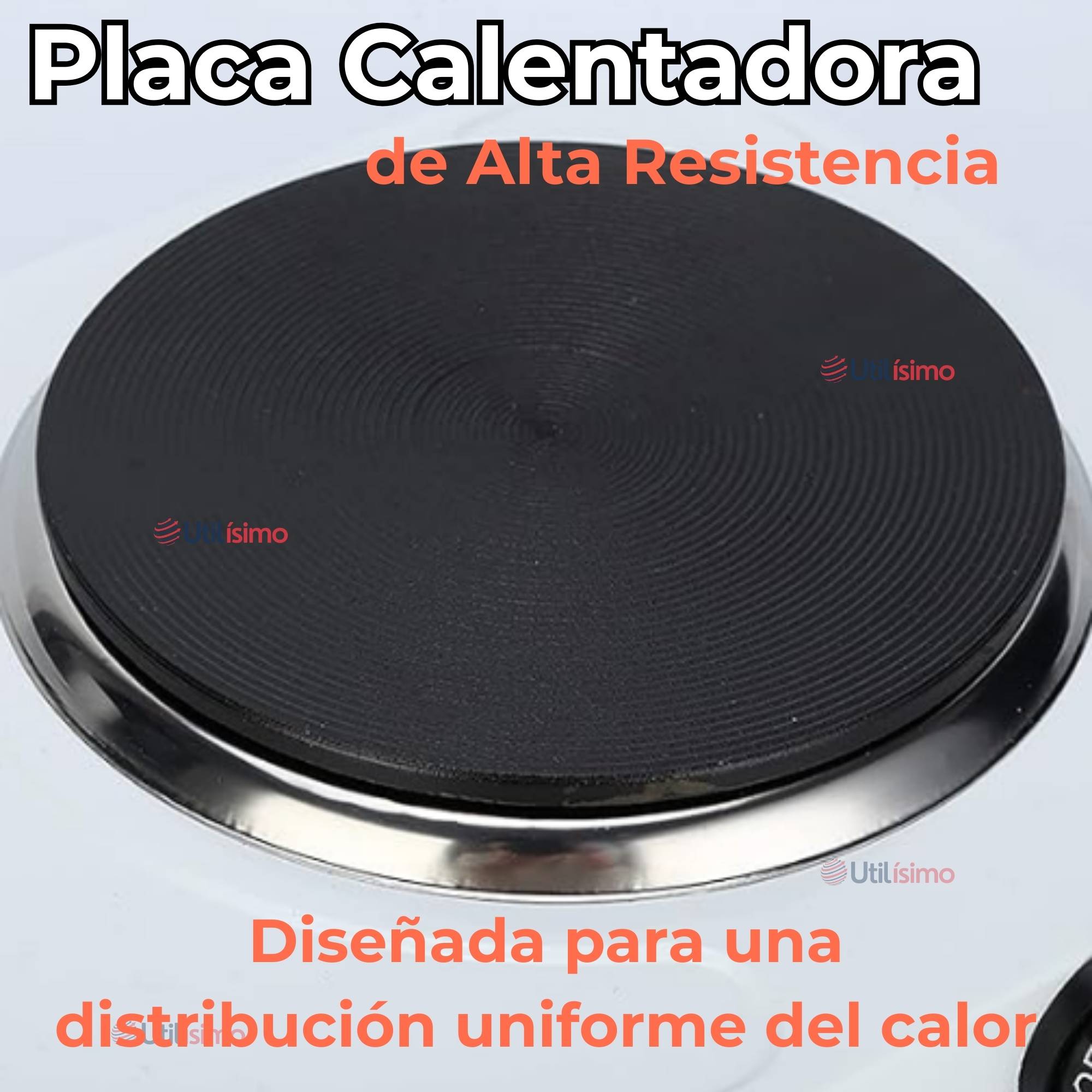 COCINA ELÉCTRICA PORTÁTIL 1 PLATO 1000W DE POTENCIA BLANCO - 8