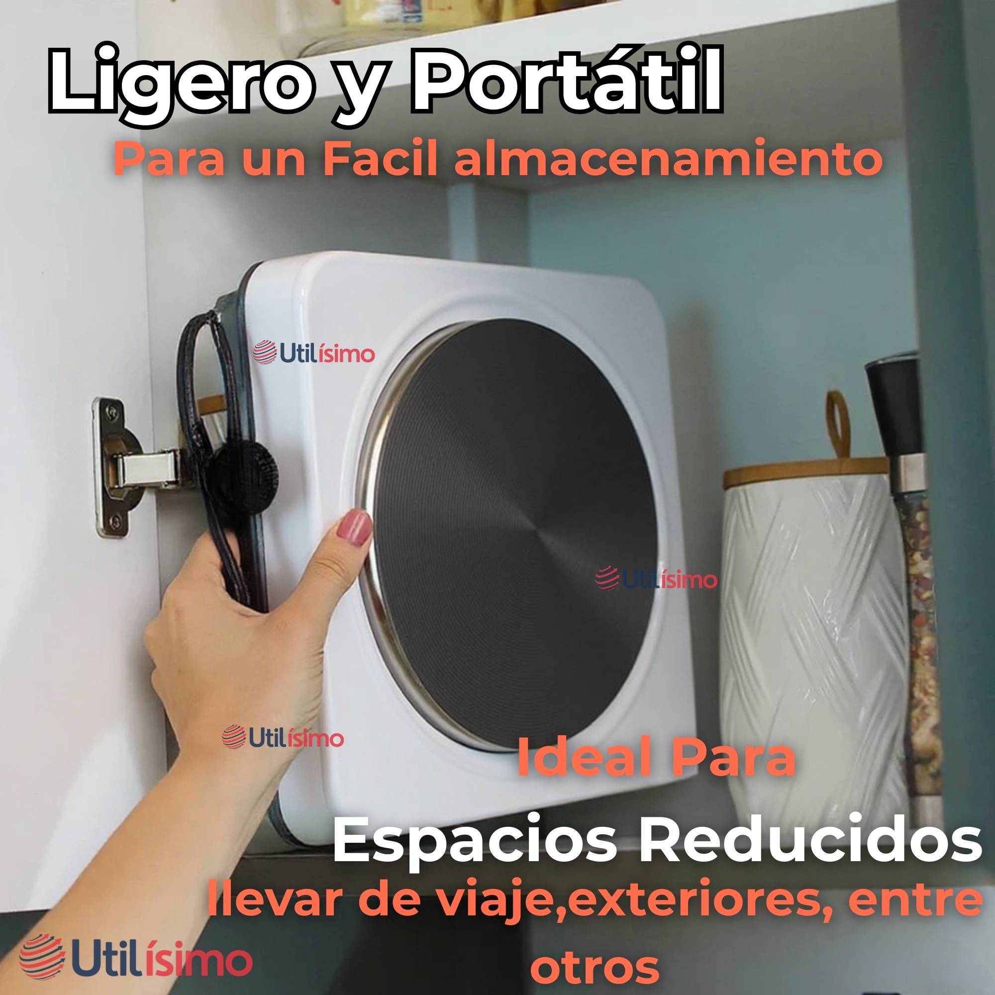 COCINA ELÉCTRICA PORTÁTIL 1 PLATO 1000W DE POTENCIA BLANCO - 9