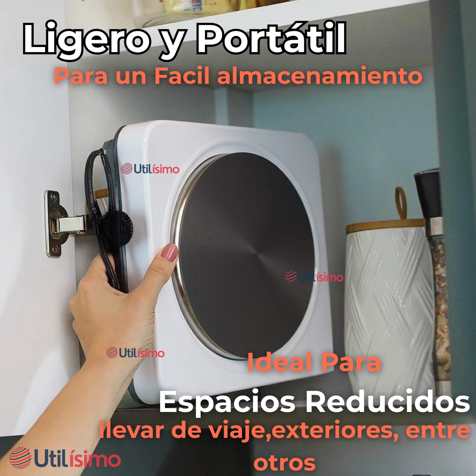 COCINA ELÉCTRICA PORTÁTIL 1 PLATO 1000W DE POTENCIA BLANCO - 9