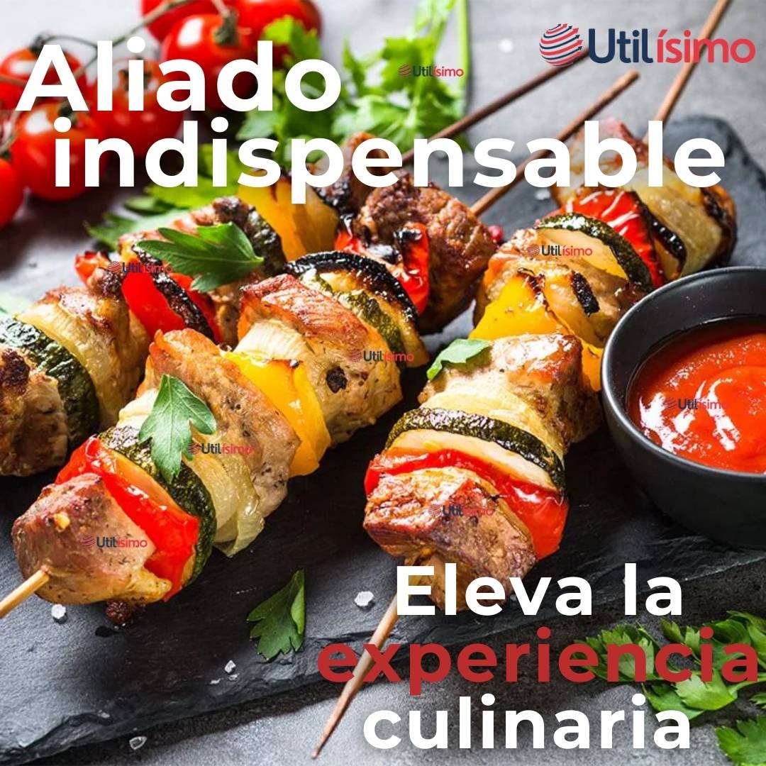 PACK 45 PIEZAS BROCHETAS PARA ANTICUCHOS PINCHOS BAMBU PALILLOS 35CM - 5
