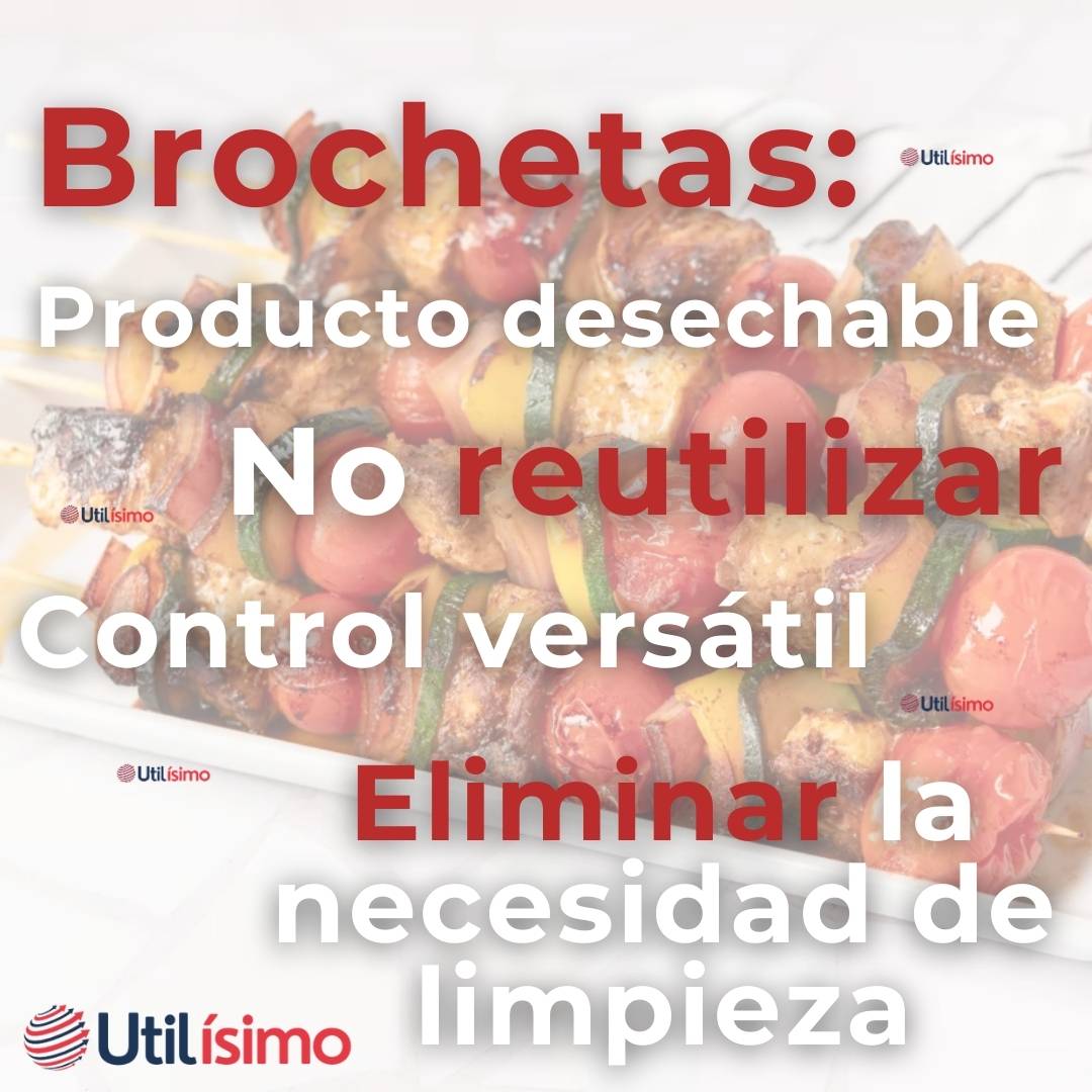 PACK 45 PIEZAS BROCHETAS PARA ANTICUCHOS PINCHOS BAMBU PALILLOS 35CM - 9
