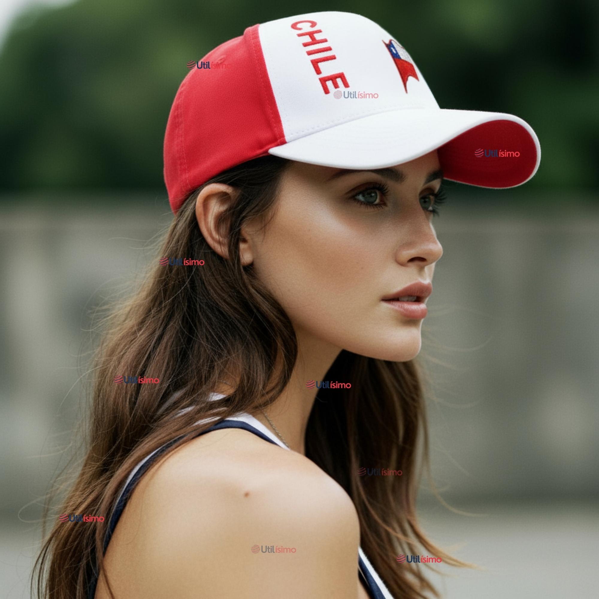 GORRO JOCKEY TALLA UNICA ALTA CALIDAD POLIE STER ESTAMPADO CHILENO - 1