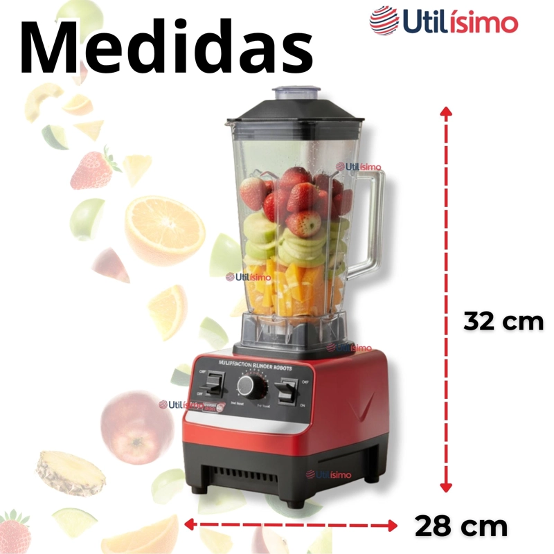 LICUADORA JUGUERA POTENTE MULTIFUNCIONAL JARRA DE PLASTICO 2L 5500W DE POTENCIA + MANGO TRITURADOR - 4