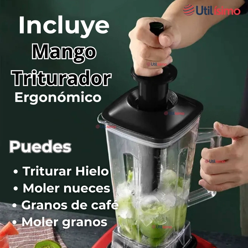 LICUADORA JUGUERA POTENTE MULTIFUNCIONAL JARRA DE PLASTICO 2L 5500W DE POTENCIA + MANGO TRITURADOR - 5