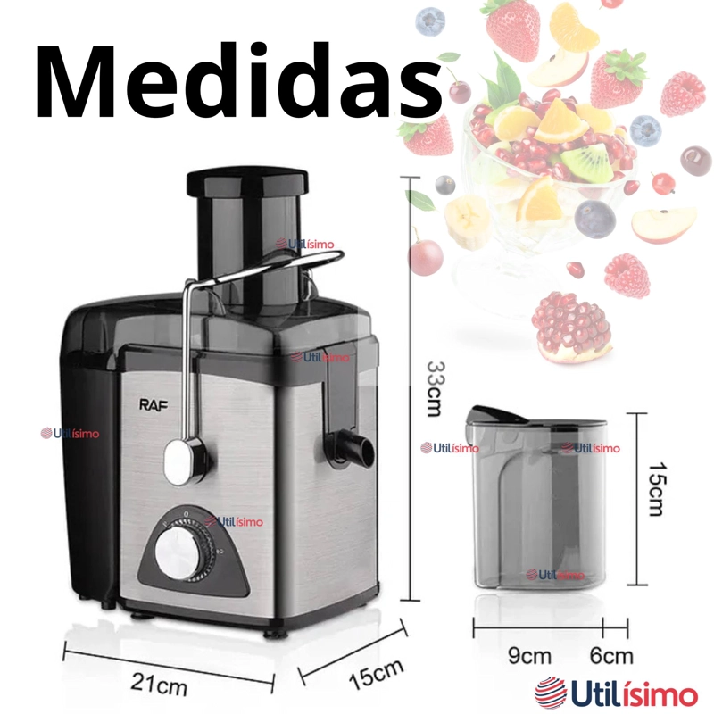 EXTRACTOR EXPRIMIDOR DE JUGOS ELE CTRICO 1000W DE POTENCIA FRUTAS Y VERDURAS - 5