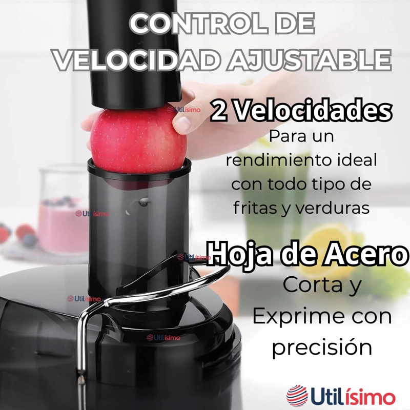 EXTRACTOR EXPRIMIDOR DE JUGOS ELE CTRICO 1000W DE POTENCIA FRUTAS Y VERDURAS - 8