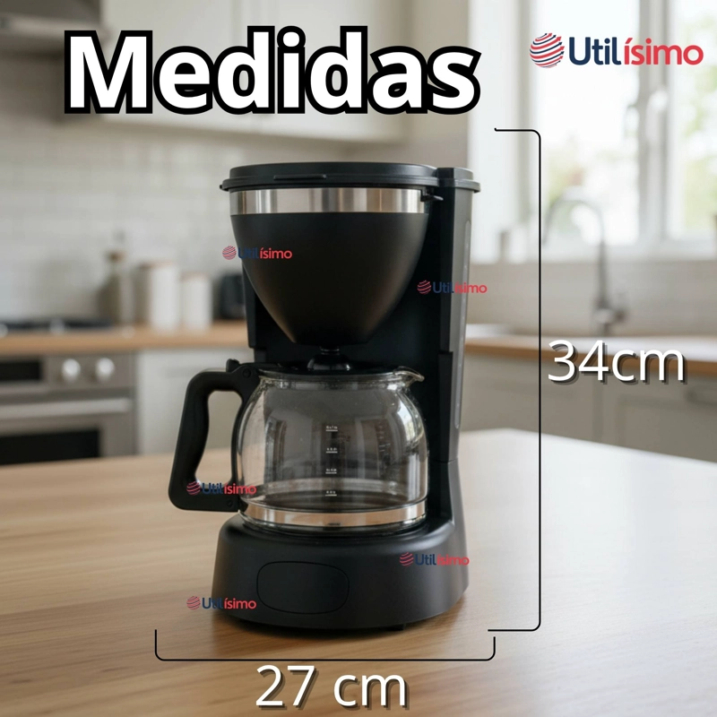 CAFETERA ELE CTRICA 6 TAZAS 600W DE POTENCIA CON FILTRO REUTILIZABLE - 6