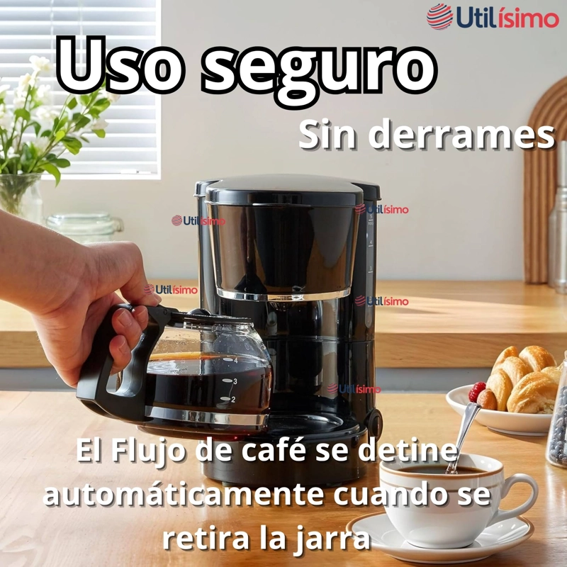 CAFETERA ELE CTRICA 6 TAZAS 600W DE POTENCIA CON FILTRO REUTILIZABLE - 9