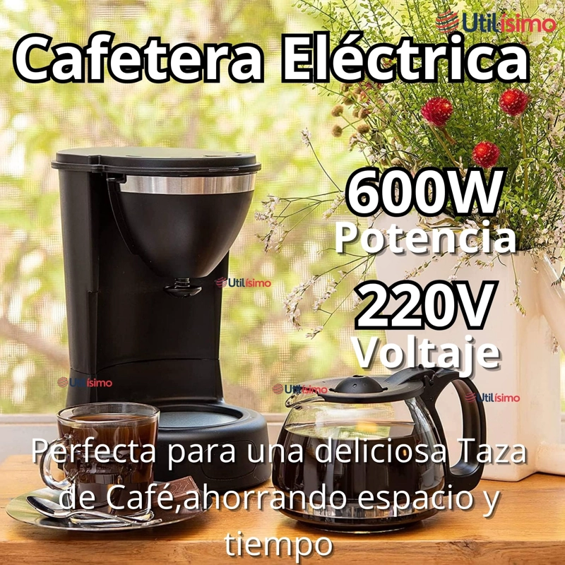 CAFETERA ELE CTRICA 6 TAZAS 600W DE POTENCIA CON FILTRO REUTILIZABLE - 5