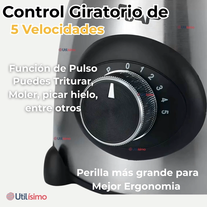 LICUADORA JUGUERA MULTIFUNCIONAL 2 EN 1 PICADORA JARRA DE VIDRIO 1000W DE POTENCIA - 10