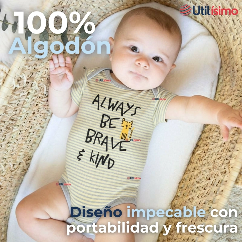 PACK 5 BODYS NIÑO MANGA CORTA TEDMIMAK 100% ALGODON BABY TIGER (0) - 5
