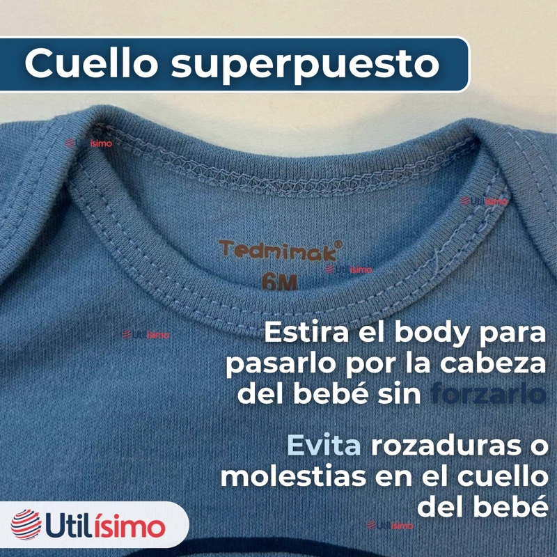 PACK 5 BODYS NIÑO MANGA CORTA TEDMIMAK 100% ALGODON BABY BE KIND - 9