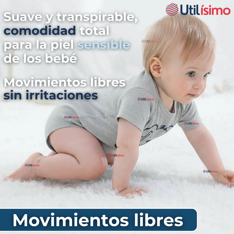 PACK 5 BODYS NIÑO MANGA CORTA TEDMIMAK 100% ALGODON LOUD BUT CUTE - 8