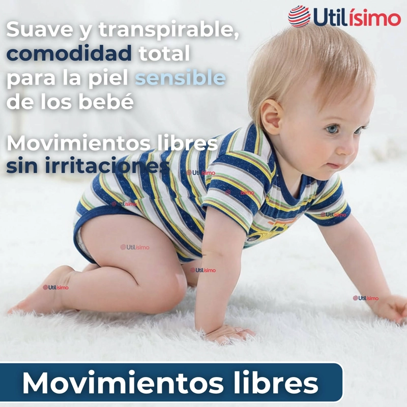 PACK 5 BODYS NIÑO MANGA CORTA TEDMIMAK 100% ALGODON BABY ON BOARD - 8