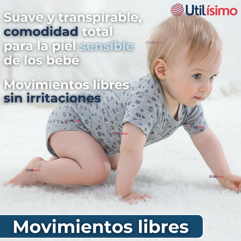 PACK 4 BODYS NIÑO MANGA CORTA TEDMIMAK 100% ALGODON READY FUN - 8