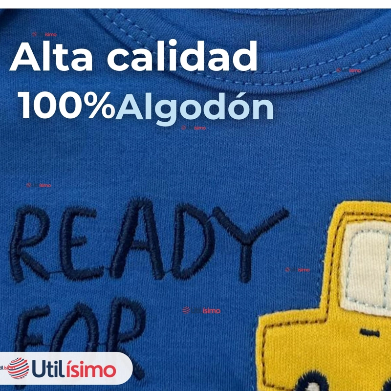 PACK 4 BODYS NIÑO MANGA CORTA TEDMIMAK 100% ALGODON READY FUN - 11