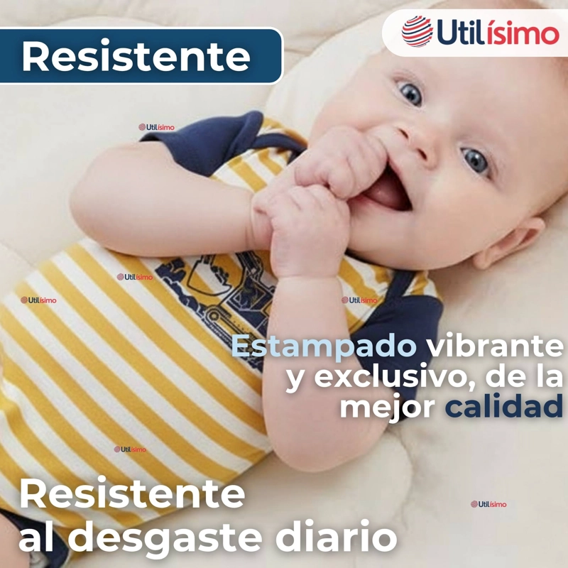 PACK 4 BODYS NIÑO MANGA CORTA TEDMIMAK 100% ALGODON BABY BUILDERS IN ACTION - 10