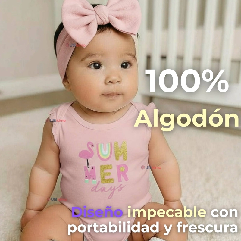 PACK 5 BODYS NIÑA SIN MANGA TEDMIMAK 100% ALGODON HELLO PRINCESS - 5