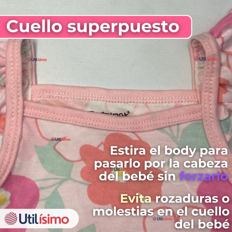 PACK 5 BODYS NIÑA SIN MANGA TEDMIMAK 100% ALGODON HELLO PRINCESS - 7