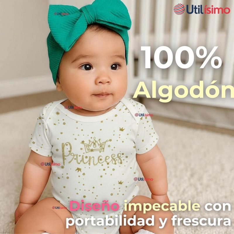 PACK 4 BODYS NIÑA MANGA CORTA TEDMIMAK 100% ALGODON SPARKLE LIKE A PRINCESS - 5