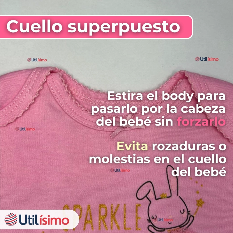 PACK 4 BODYS NIÑA MANGA CORTA TEDMIMAK 100% ALGODON SPARKLE LIKE A PRINCESS - 7