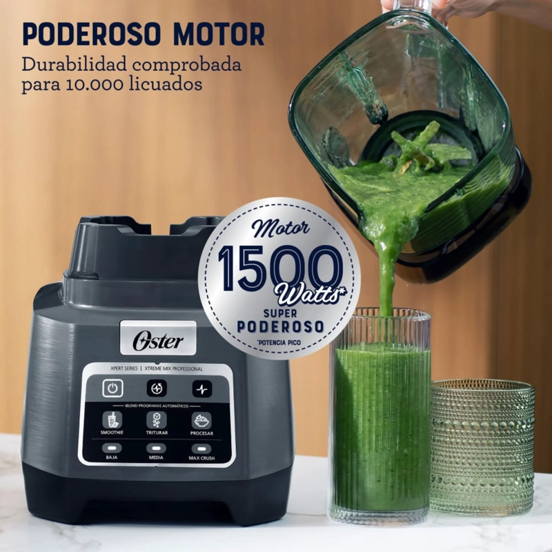 LICUADORA PROFESIONAL OSTER® XTREME MIX CON IBLEND Y MAX CRUSH CON TECNOLOGIA REVERSIBLE, VASO BLEND - 8