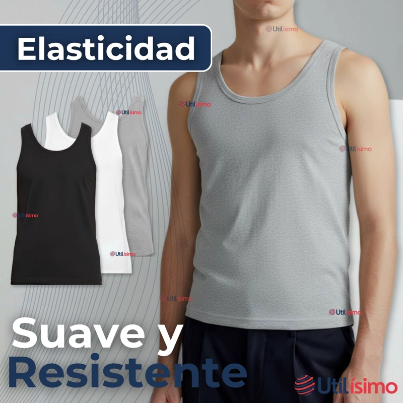 PACK 6 CAMISETA SIN MANGA BASICA SUAVE 100% ALGODON COLORES SURTIDOS NIÑO Y JUVENIL - 8