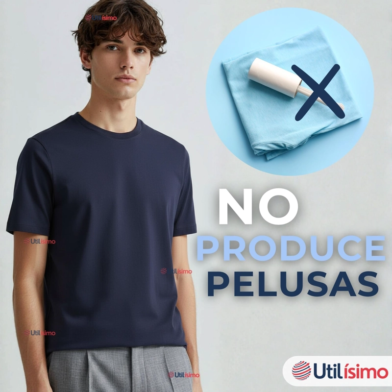 PACK 6 CAMISETAS POLERAS 100% BAMBU BASICAS LISA ELASTICA HOMBRE COLORES SURTIDOS - 4