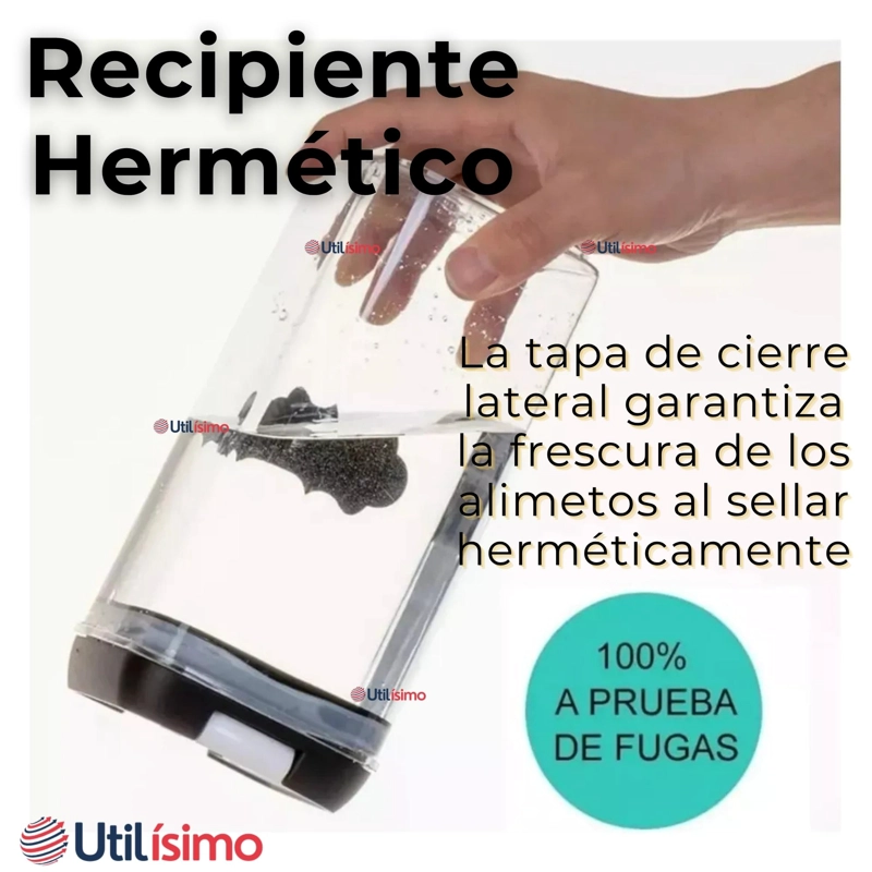 SET CONTENEDORES DE ALIMENTOS 7 PIEZAS HERME TICOS DE PLASTICO COCINA DESPENSA NEGRO - 6