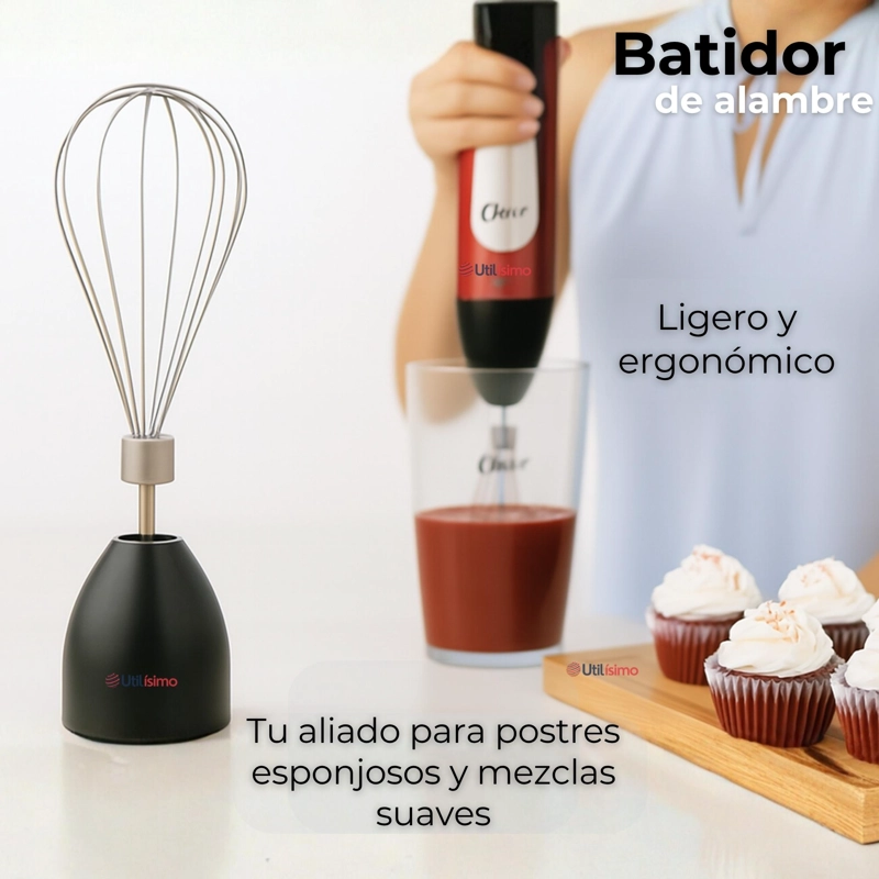 BATIDORA DE INMERSION OSTER® ROJA CON ORGANIZADOR Y ACCESORIOS - 8