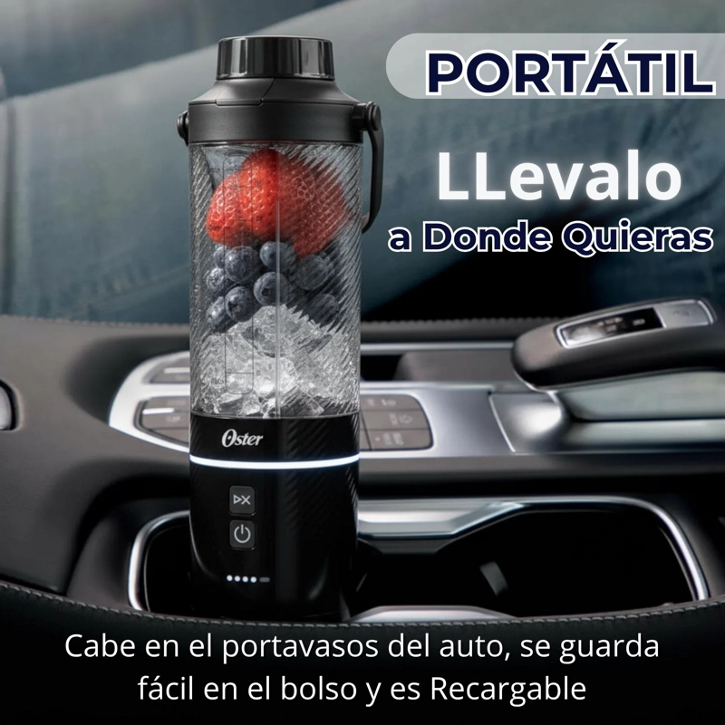 OSTER LICUADORA PORTATIL, GOMAX, 590 ML DE CAPACIDAD, PARA SMOOTHIES, NEGRO, BLSTGFP-B20-000 - 5