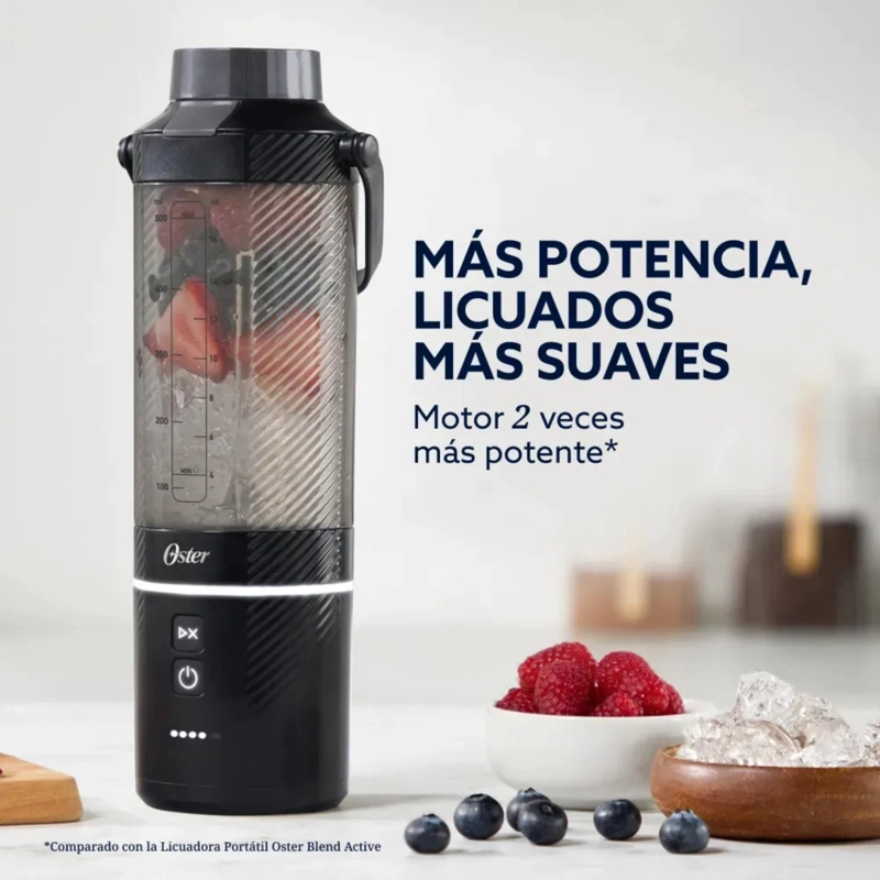 OSTER LICUADORA PORTATIL, GOMAX, 590 ML DE CAPACIDAD, PARA SMOOTHIES, NEGRO, BLSTGFP-B20-000 - 7