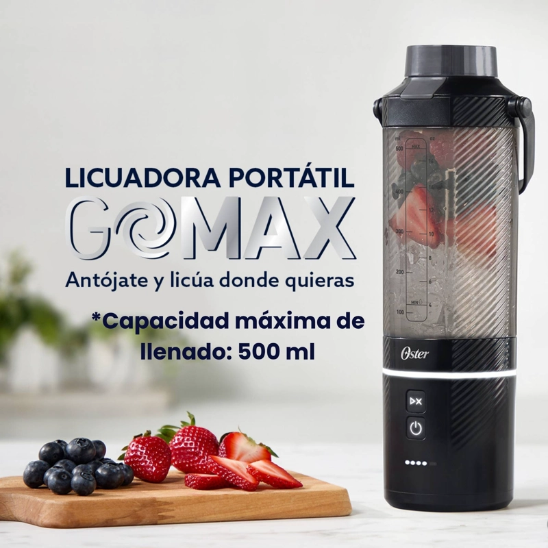 OSTER LICUADORA PORTATIL, GOMAX, 590 ML DE CAPACIDAD, PARA SMOOTHIES, NEGRO, BLSTGFP-B20-000 - 4