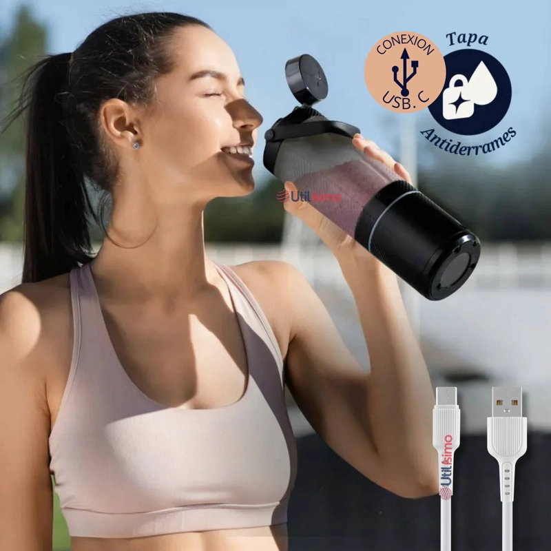 OSTER LICUADORA PORTATIL, GOMAX, 590 ML DE CAPACIDAD, PARA SMOOTHIES, NEGRO, BLSTGFP-B20-000 - 1