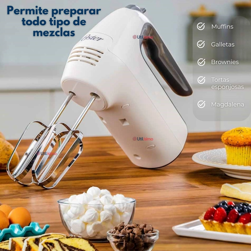 BATIDORA DE MANO OSTER® BLANCA 6 VELOCIDADES Y FUNCION TURBO FPSTHM3532 - 6