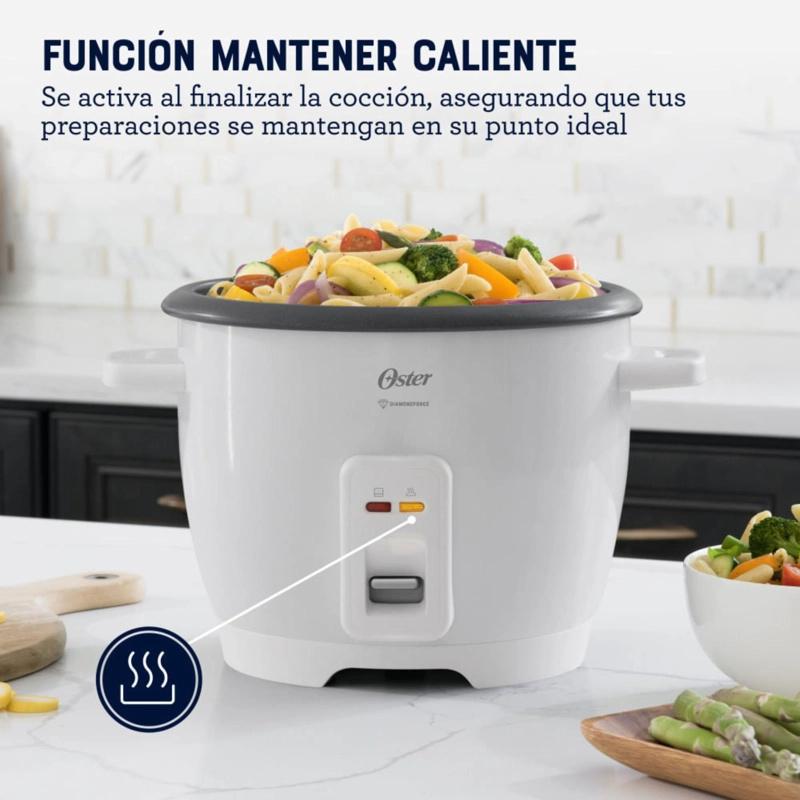 ARROCERA OSTER DE 7 TAZAS, CON DIAMONDFORCE, CKSTRCB7DFWHT - 5