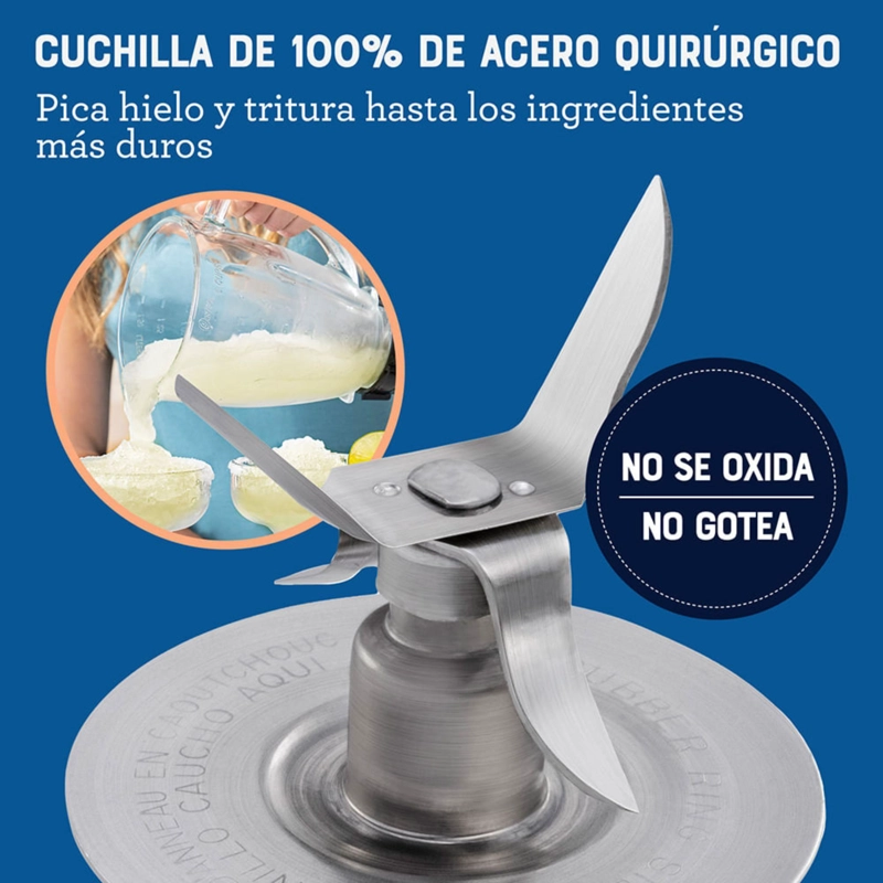LICUADORA OSTER® 2 VELOCIDADES MAS PULSO Y VASO DE VIDRIO BLSTKAGBPB - 7