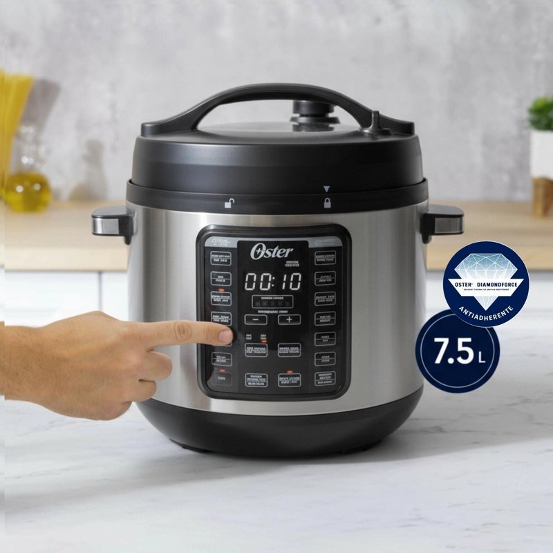 OSTER MULTIOLLA, TURBO, 7.5 L DE CAPACIDAD, CON 14 FUNCIONES PREDETERMINADAS, RECUBRIMIENTO OSTER DI - 1