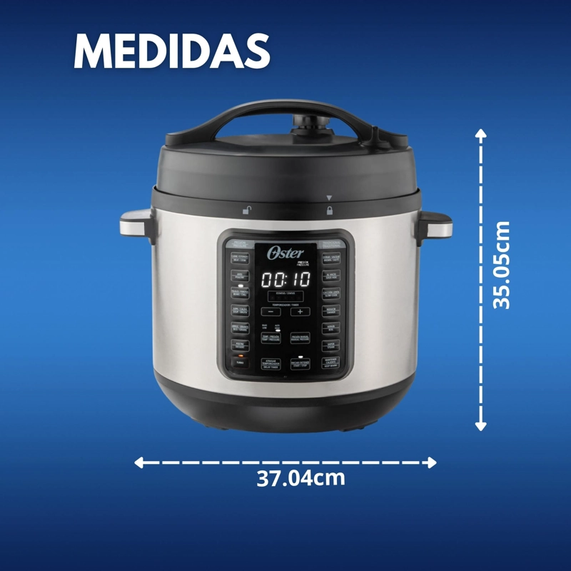 OSTER MULTIOLLA, TURBO, 7.5 L DE CAPACIDAD, CON 14 FUNCIONES PREDETERMINADAS, RECUBRIMIENTO OSTER DI - 5
