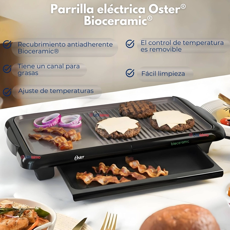 PARRILLA ELE CTRICA OSTER® BIOCERAMIC® CKSTGR5085 - 3