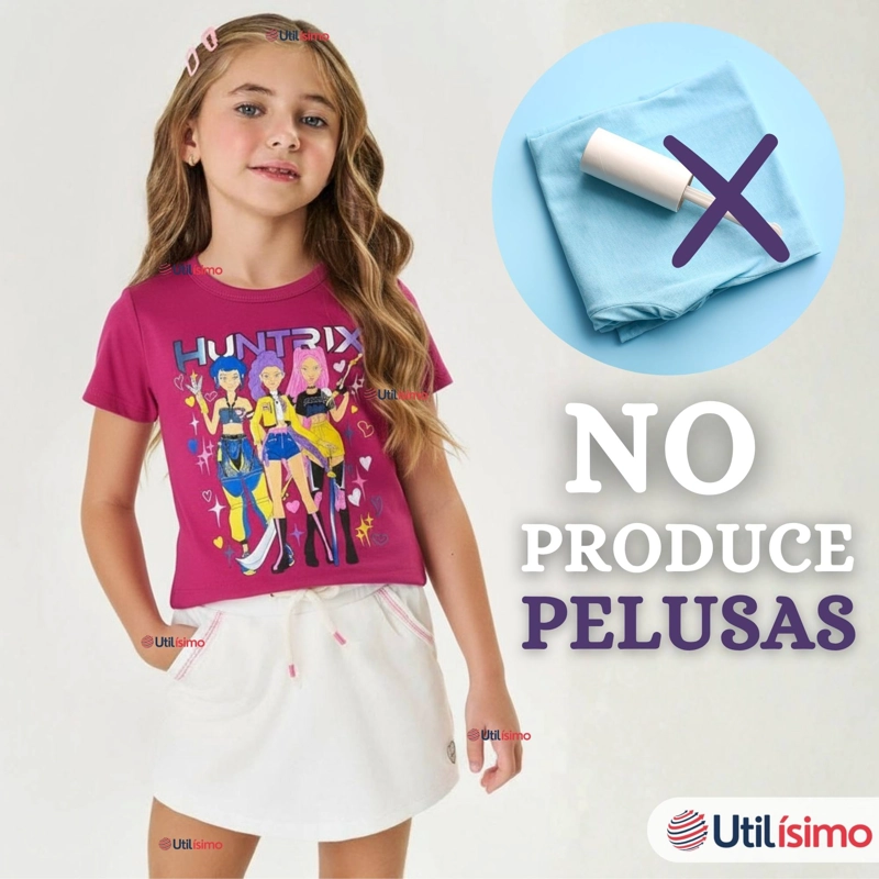 POLERA HUNTRIX 100% ALGODON MANGA CORTA NIÑA HUNTR/X DEMON HUNTERS RUMI MIRA ZOEY - 2