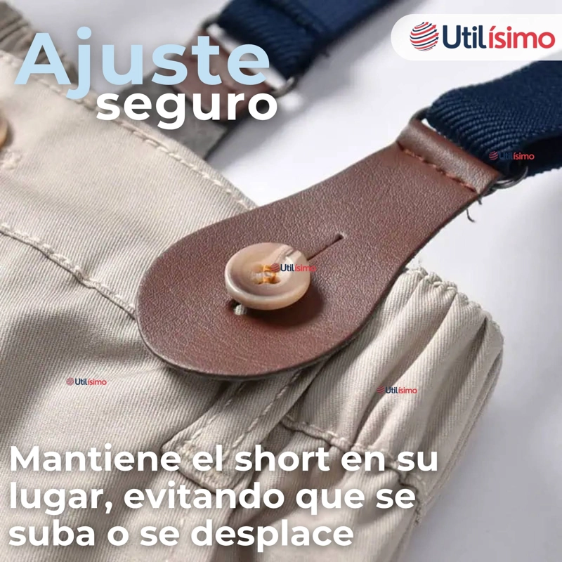 CONJUNTO DE VESTIR CON TIRANTES CAMISA PANTALON CORTO ALGODON NIÑO - 11